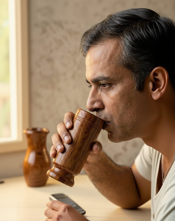 Ayurvedic Vijaysar Wood Sugar Control Glass | Buy 1 Get 1 Free