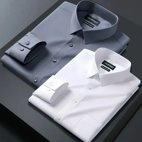 Pack of 2 Premium Cotton Shirt for Man (Dark Grey and White)