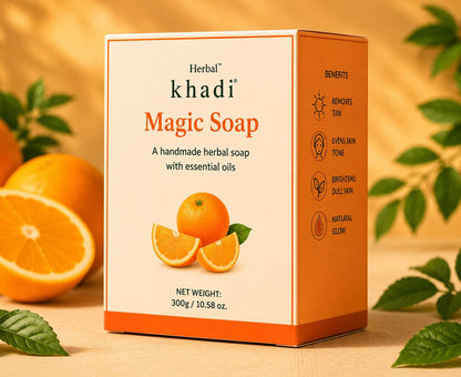 Khadi Herbal Magic Detan Soap – 300g (Pack of 6) Buy 1 Get 1 Free