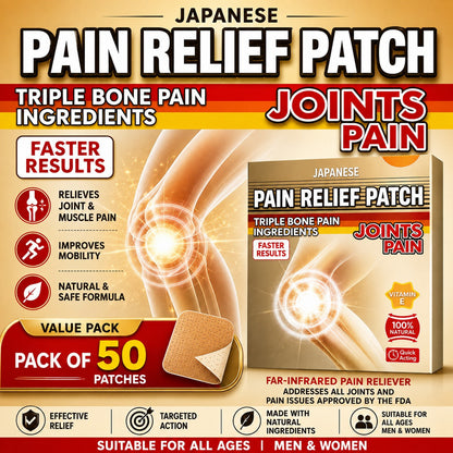 Cooling & Warming Patches (Pack of 50) – For Back, Shoulder & Joint Areas
