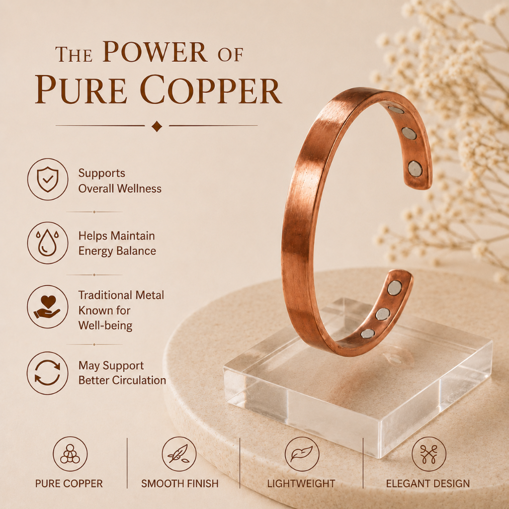 Pure Copper Harmony Bracelet for men and women