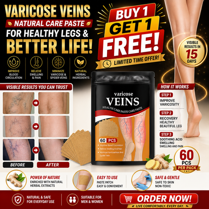 Varicose Veins Health Care Paste | Pain Relief & Blood Circulation Support (Pack of 60) Buy 1 Get 1 Free