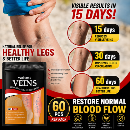 Varicose Veins Health Care Paste | Pain Relief & Blood Circulation Support (Pack of 60) Buy 1 Get 1 Free