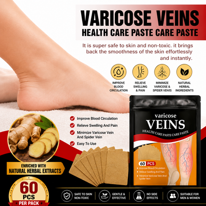 Varicose Veins Health Care Paste | Pain Relief & Blood Circulation Support (Pack of 60) Buy 1 Get 1 Free
