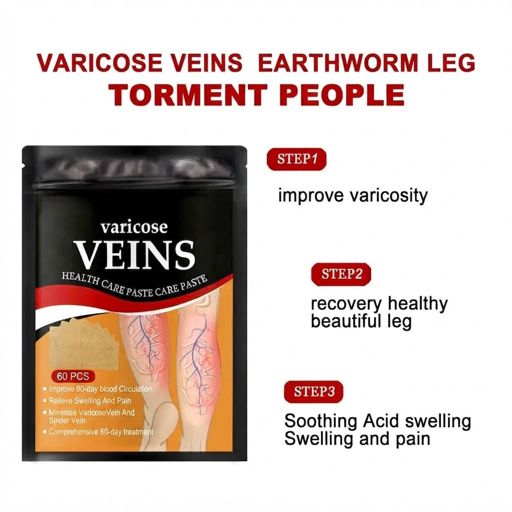 Varicose Veins Health Care Paste | Pain Relief & Blood Circulation Support (Pack of 60) Buy 1 Get 1 Free