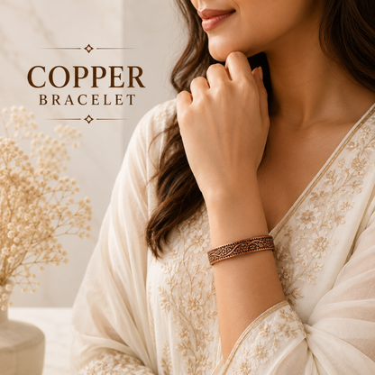 Handcrafted Copper Blossom Bracelet for men and women