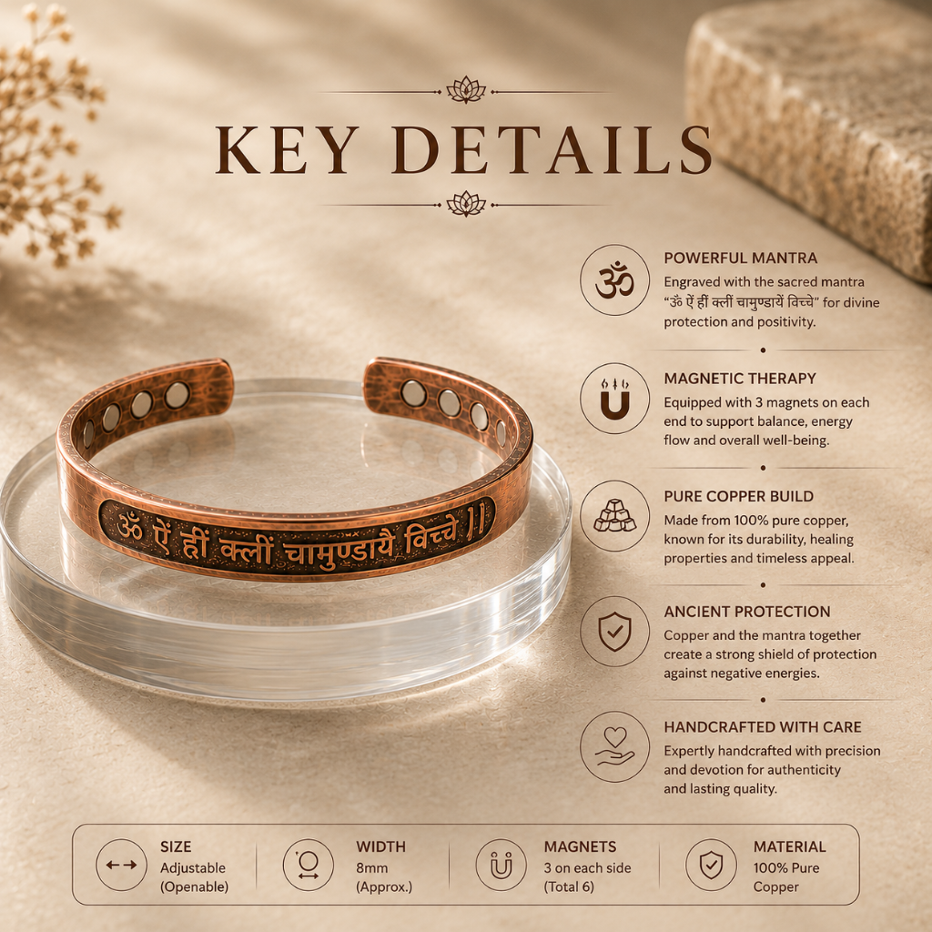 Chamunda Kavach Pure Copper Bracelet